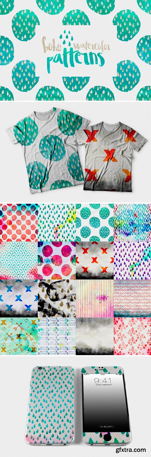 CM - Boho Watercolor Patterns 299818