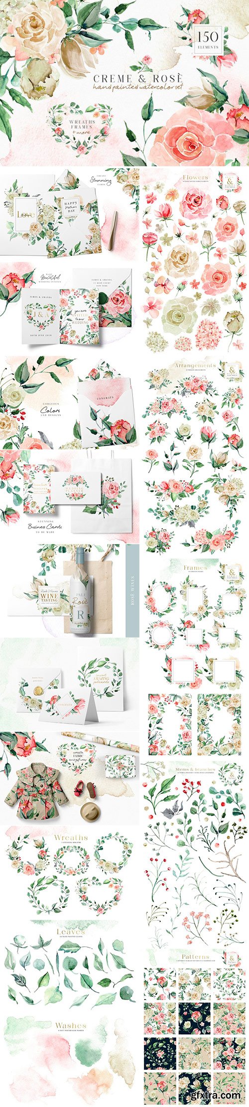 CM - Creme &amp; Rose Watercolor Set 2749212