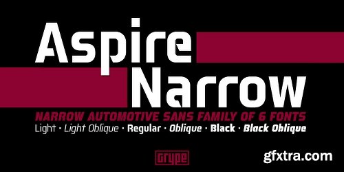 Aspire Narrow Font Family - 6 Fonts