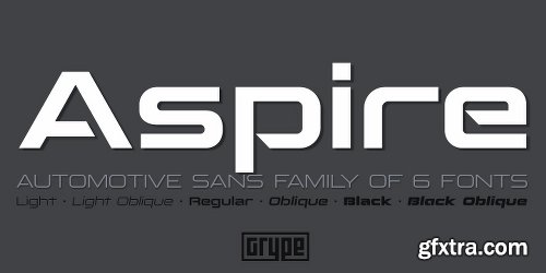 Aspire Font Family - 6 Fonts