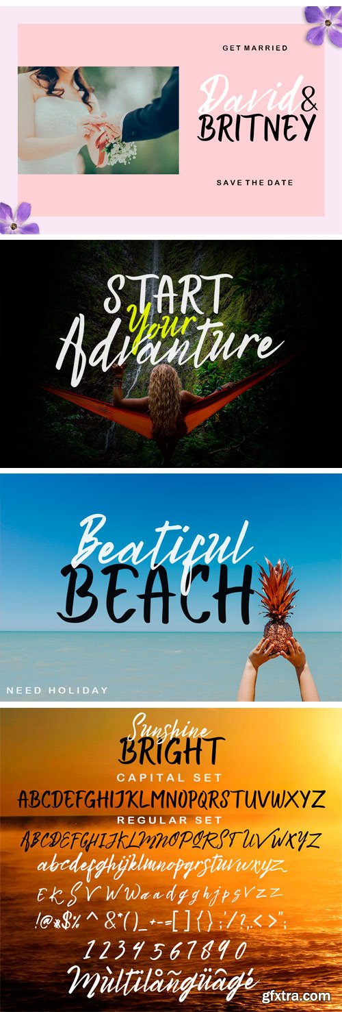 Fontbundles - Bright Sunshine Font Duo 97871