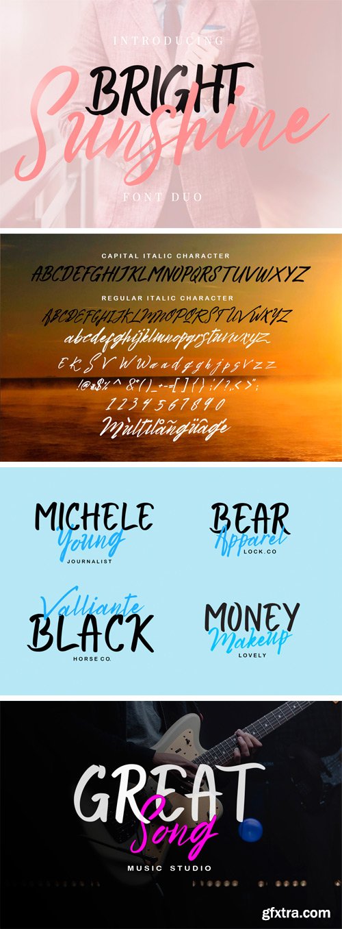 Fontbundles - Bright Sunshine Font Duo 97871