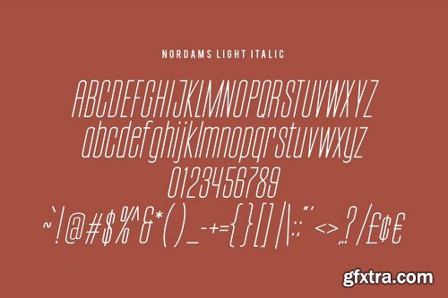 Nordams Sans Serif Font Family - 12 Fonts