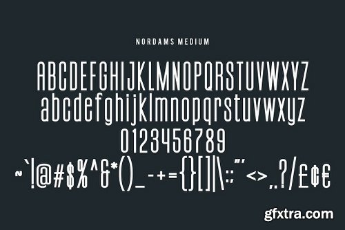 Nordams Sans Serif Font Family - 12 Fonts