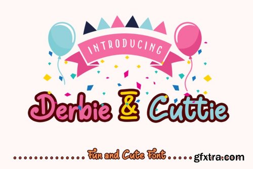 Derbie & Cuttie Font Family - 2 Fonts