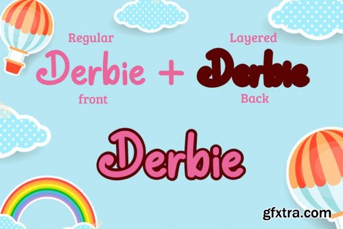 Derbie & Cuttie Font Family - 2 Fonts