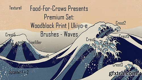 Woodblock Print Wave Method Brushes