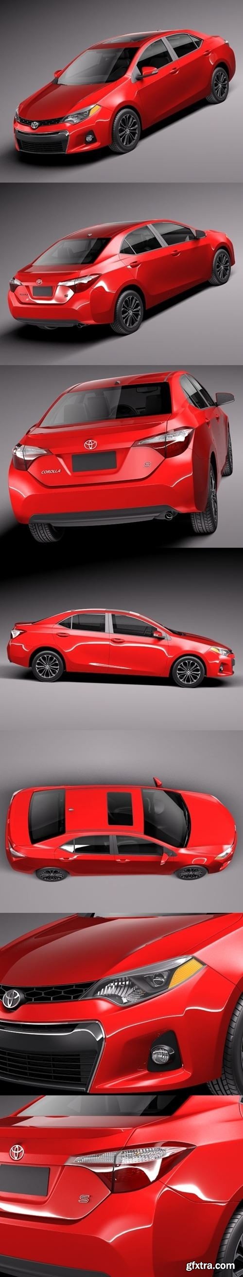 Toyota Corolla S 2014 USA 3D Model