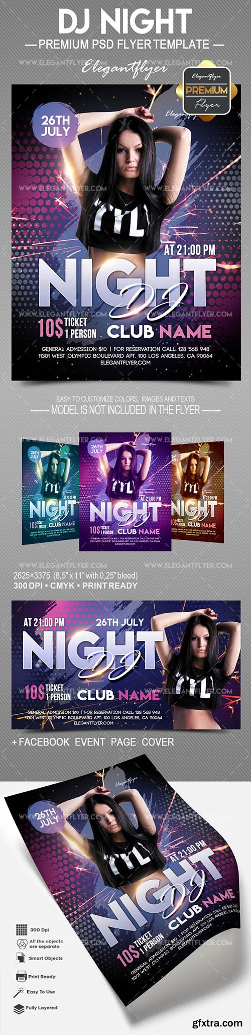 DJ Night – Flyer PSD Template