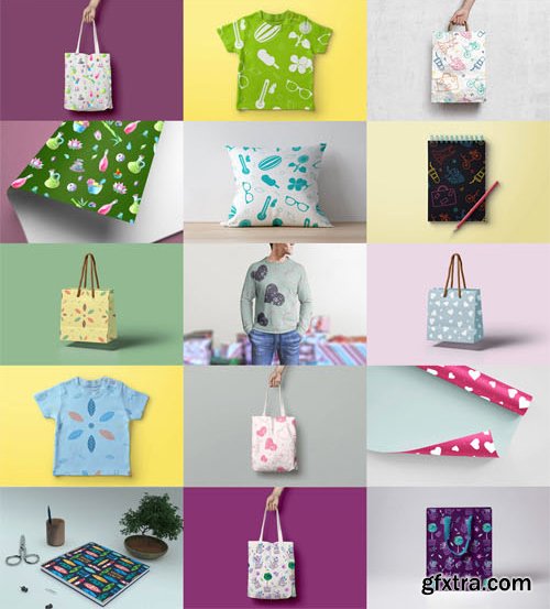 32 Beautiful Vector Patterns Collection (+PSD Mockups)