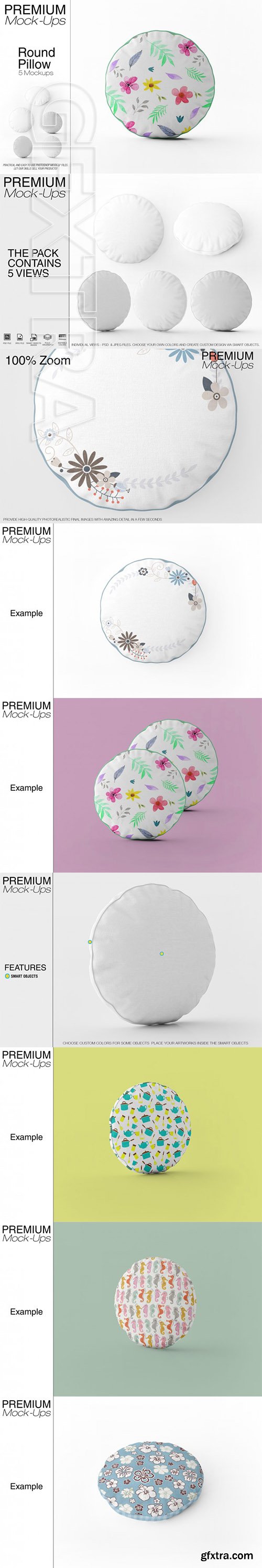 Round Pillow Mockup Pack