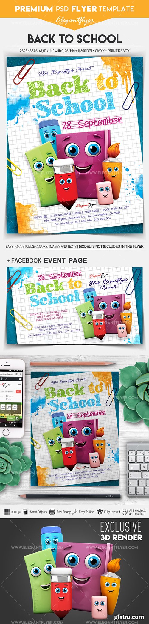 Back to School – Flyer PSD Template