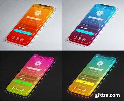 Videohive 3D Screens App Promo 11543376