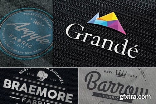 Photo-realistic Fabric Logo Mockups