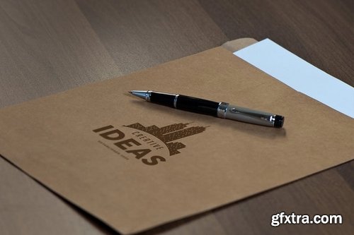 Photorealistic Paper Logo Mockups