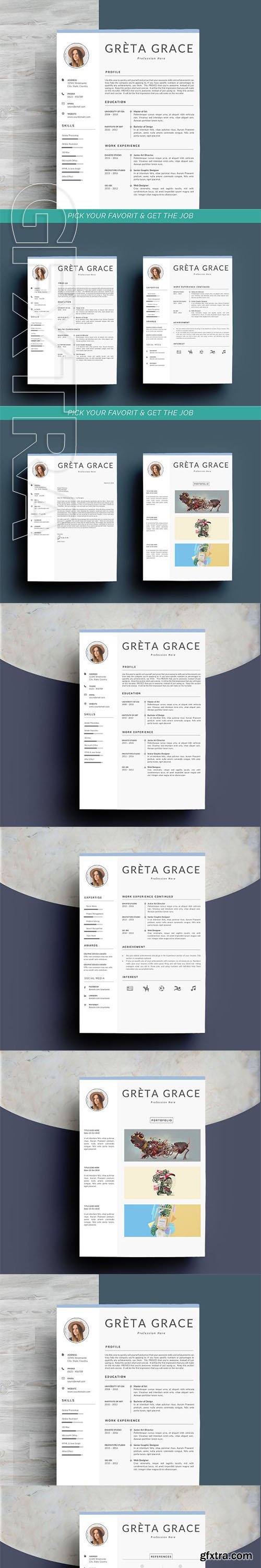 CreativeMarket - Professional Resume Template Clove 2606572