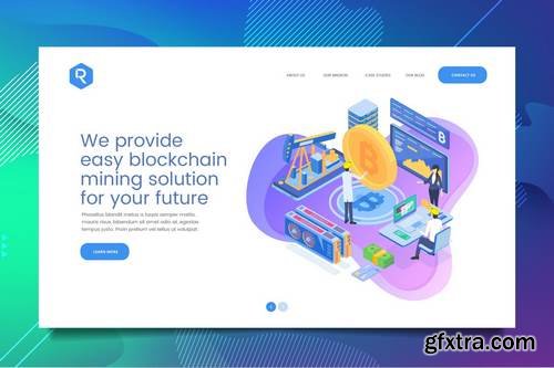 Bitcoin Web Header PSD Template