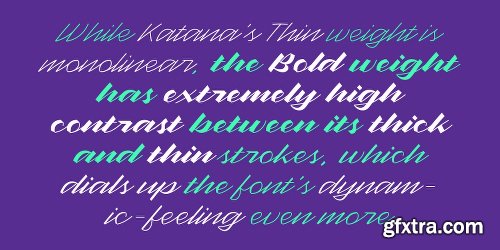 Katana Font Family - 5 Fonts