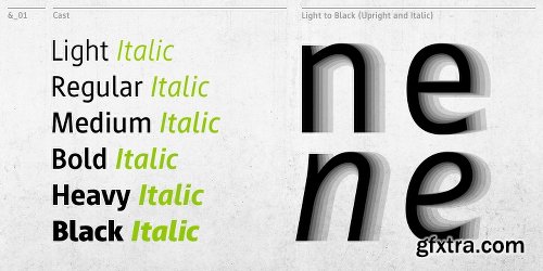 Cast Font Family - 12 Fonts