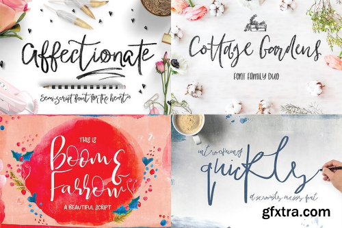 100+ Fonts and 2000 Professional Graphics