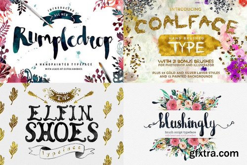 100+ Fonts and 2000 Professional Graphics