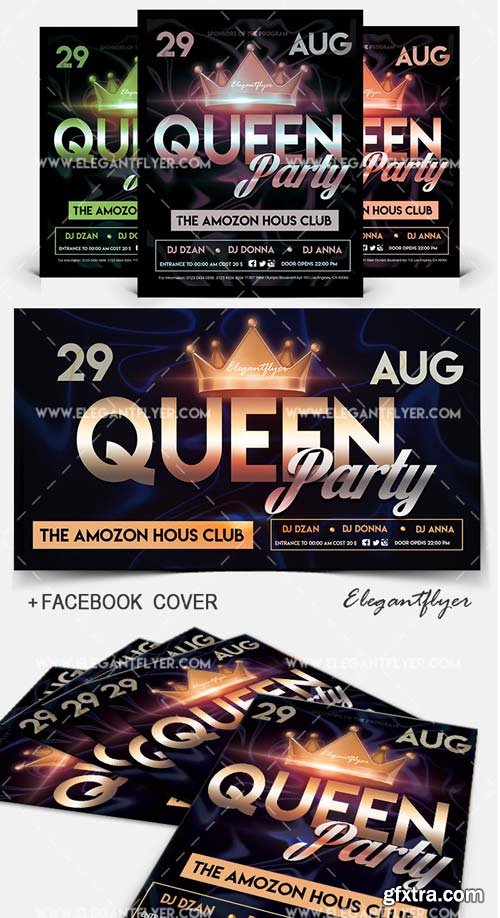 Queen Party V5 2018 Flyer PSD Template