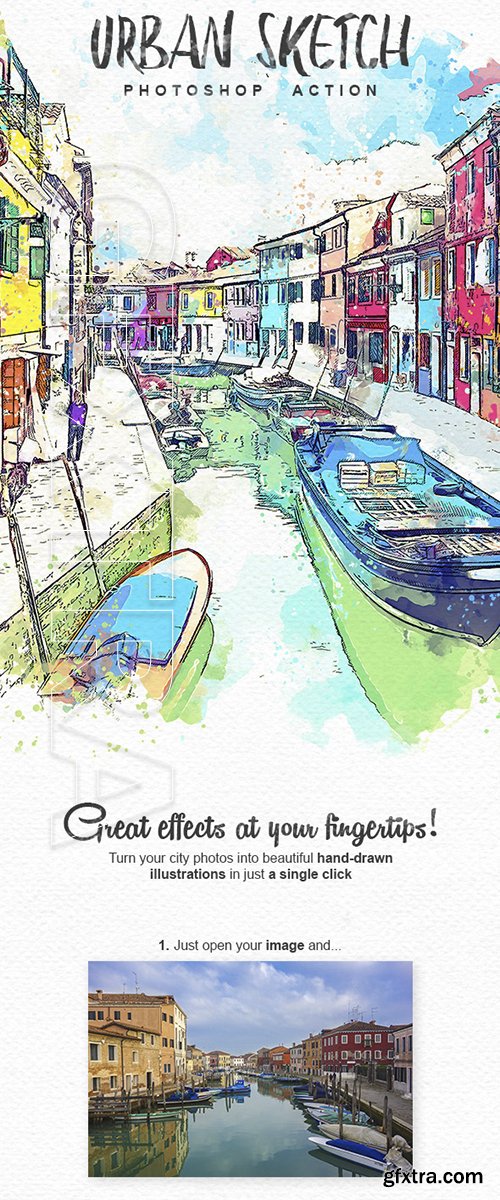 GraphicRiver - Urban Sketch Photoshop Action 22305671