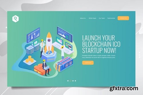 Bitcoin Web Header PSD Template Vol 03