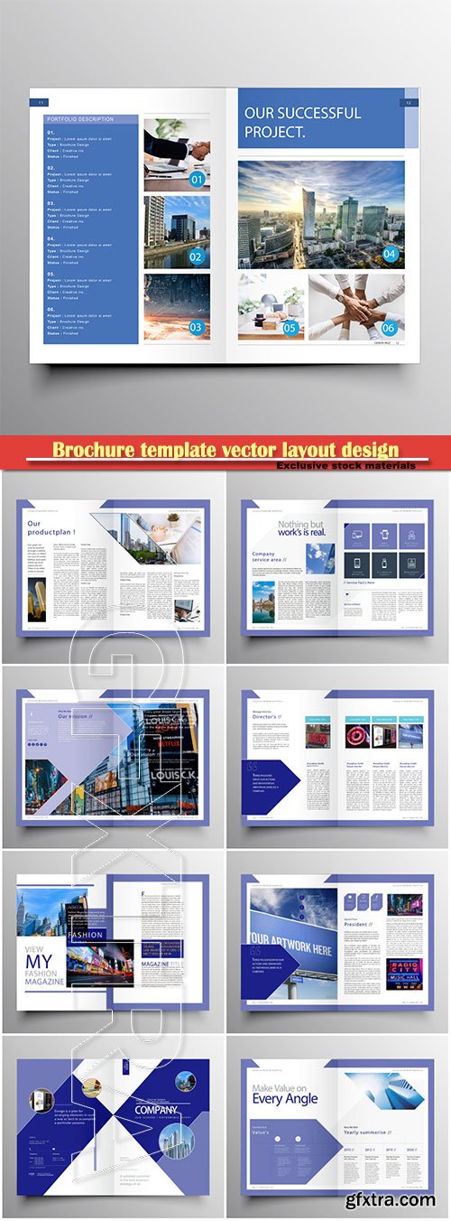 Brochure template vector layout design, corporate business annual report, magazine, flyer mockup # 187