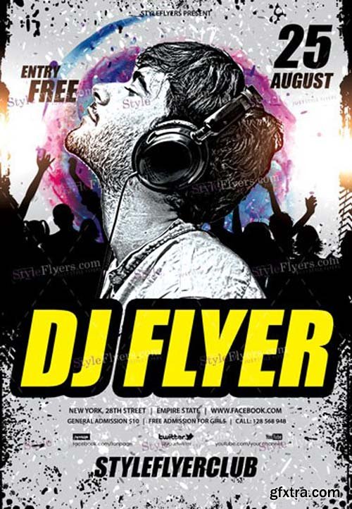 DJ V40 2018 PSD Flyer Template