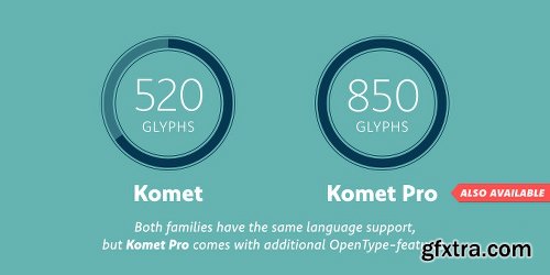 Komet Font Family - 16 Fonts