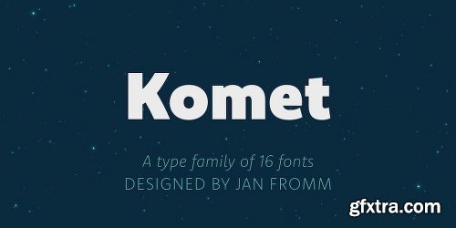 Komet Font Family - 16 Fonts