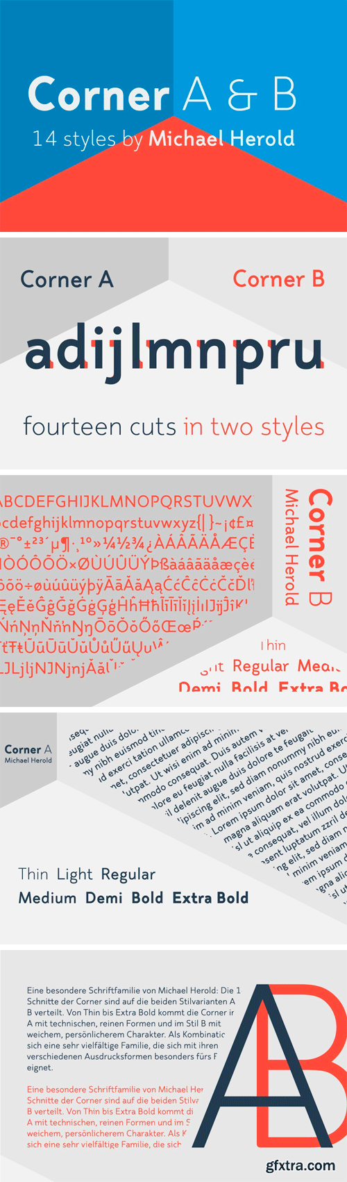 Corner Font Family