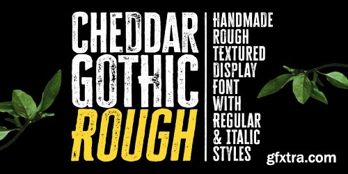 Cheddar Gothic Rough Font Family - 2 Fonts