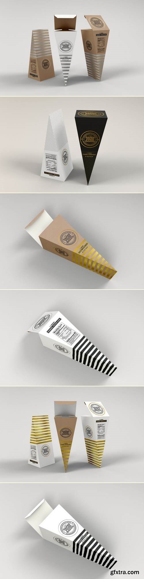 Funnel Paper Box Packaging Mockup