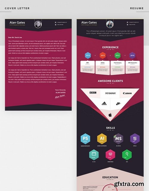 Infographic Resume Template & Cover Letter