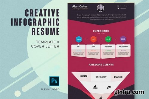 Infographic Resume Template & Cover Letter