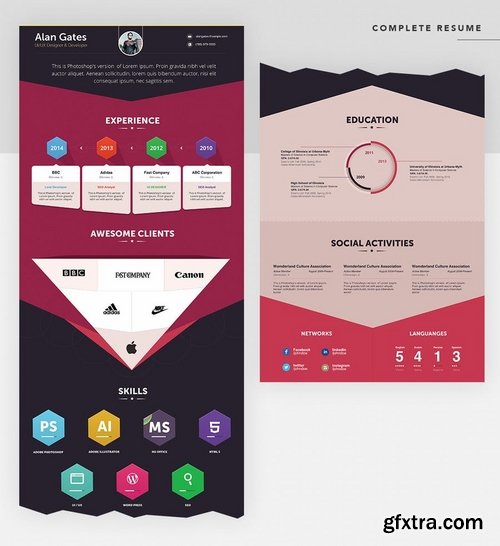 Infographic Resume Template & Cover Letter