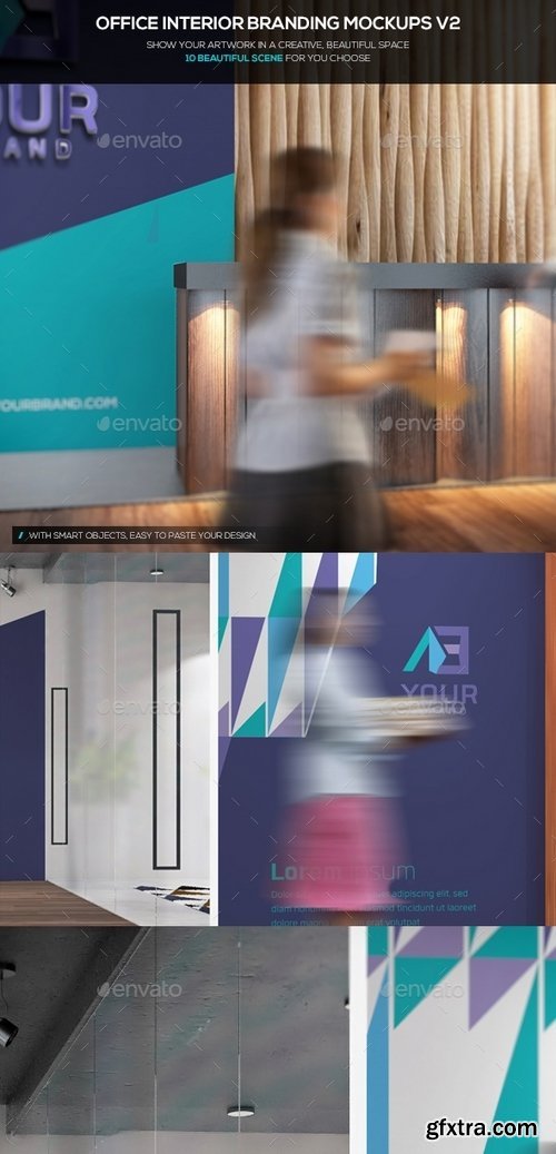 GraphicRiver - Office Interior Branding Mockups V3 14008658