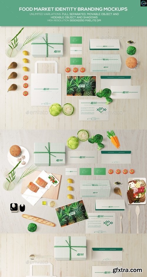 GraphicRiver - Food Market Identity Branding Mockups 11268024