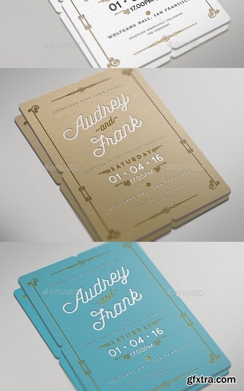 GraphicRiver - Letterpress Wedding Invitation 14145268