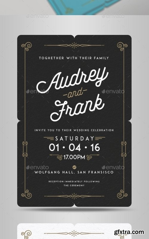 GraphicRiver - Letterpress Wedding Invitation 14145268