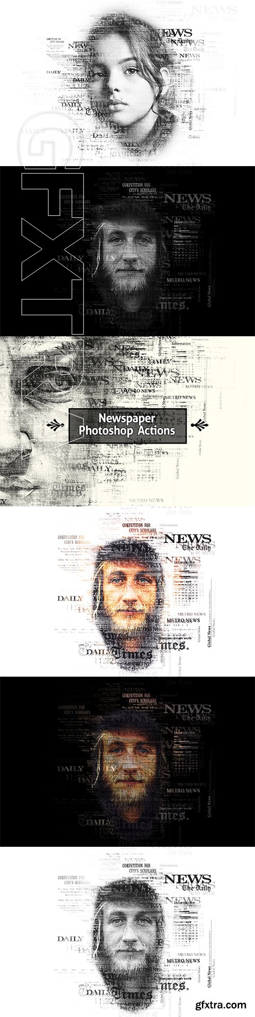 Newspaper Text Photoshop Action