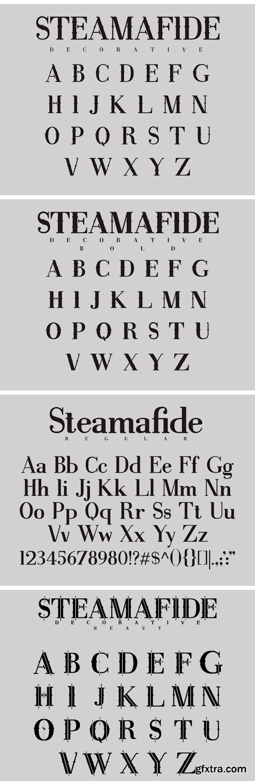 Steamafide Font Family