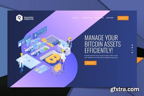 Bitcoin Web Header PSD Template Vol. 04