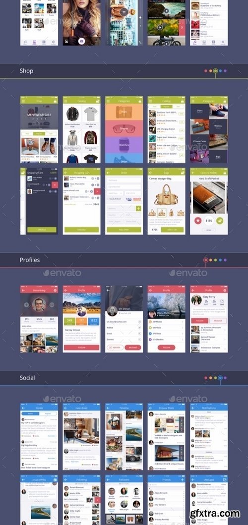 GraphicRiver - Coloristic iOSAndroid UI Kit (60 App Screens) 19201752