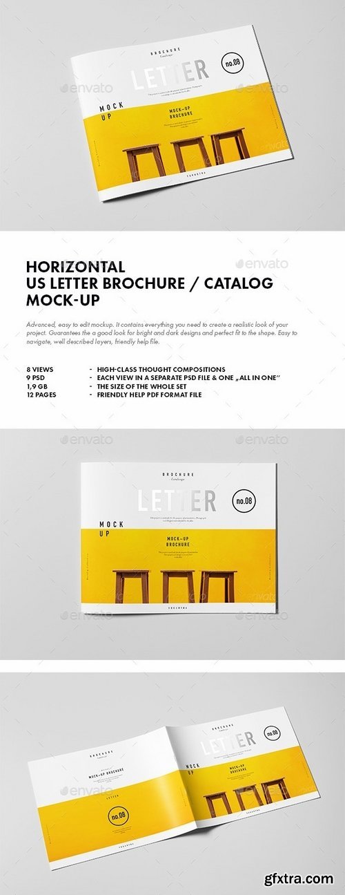 GraphicRiver - Horizontal US Letter Brochure Mock-up 10293417