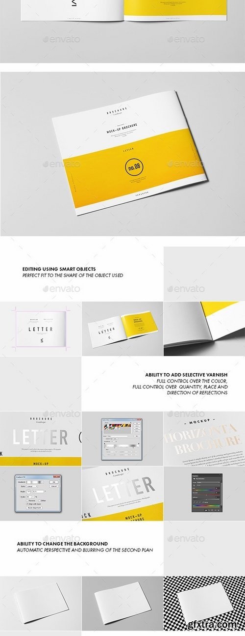 GraphicRiver - Horizontal US Letter Brochure Mock-up 10293417