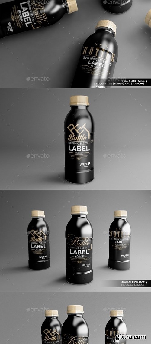 GraphicRiver - PET Bottle Shrink Sleeve Label Mockup 16424276