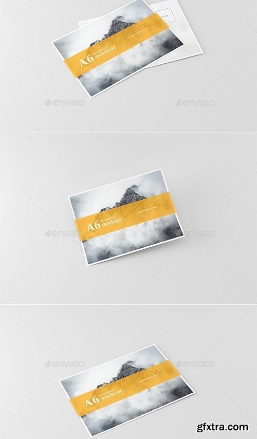 GraphicRiver - A6 Flyer  Postcard Mock-Ups 19377917